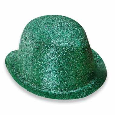 Feest bolhoed met groene glitters