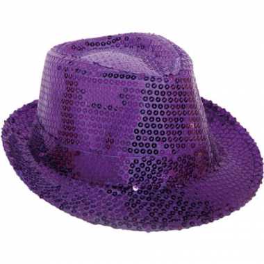 Glitter hoedjes paars