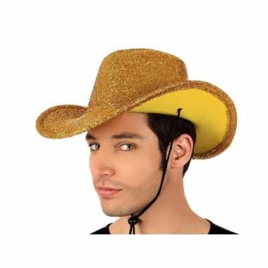 Gouden glitter cowboyhoed